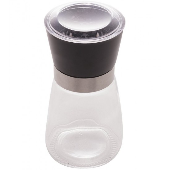 Moedor de Tempero 170ml de Vidro Com Tampa Preta